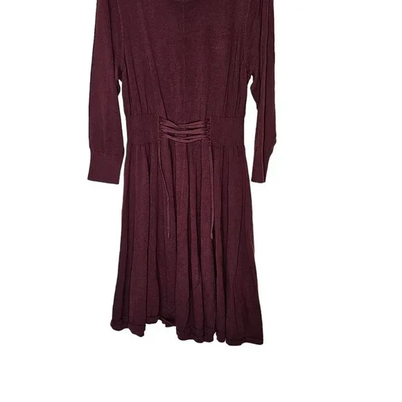 TORRID Outlander Burgundy Lace Waist Sweater Dress Plus size 2X NWT - Picture 5 of 14
